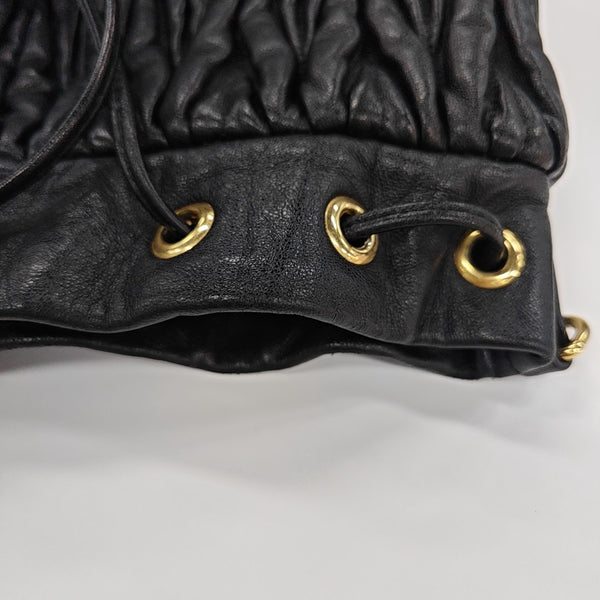 Matelassé Quilted Lambskin Black