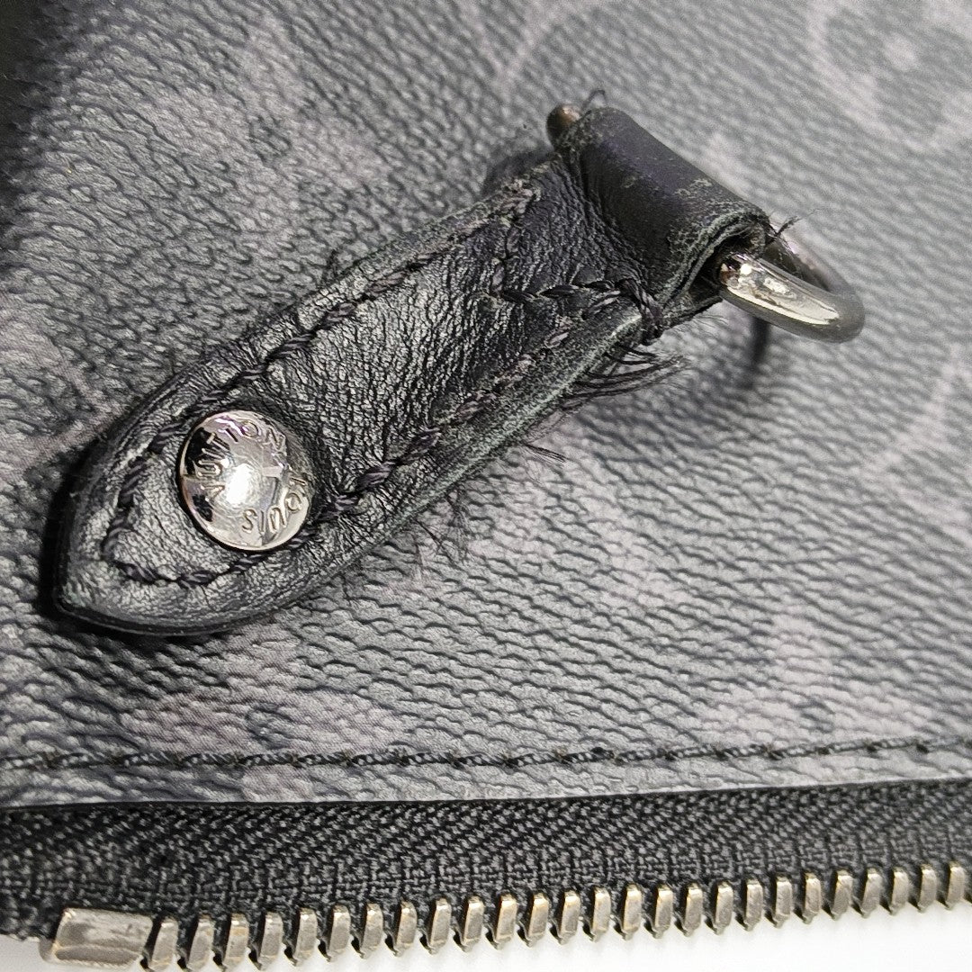 TRIO Monogram Coated Canvas Gray
