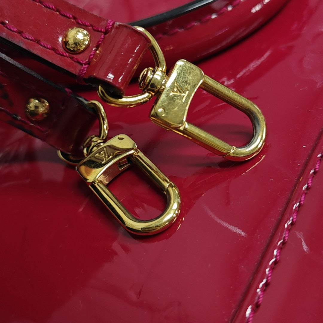 ALMA BB Monogram Patent Leather Red
