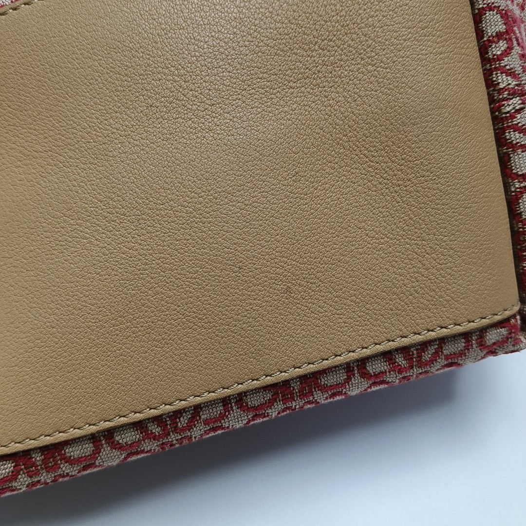 Monogram Canvas Shoulder Bag Red