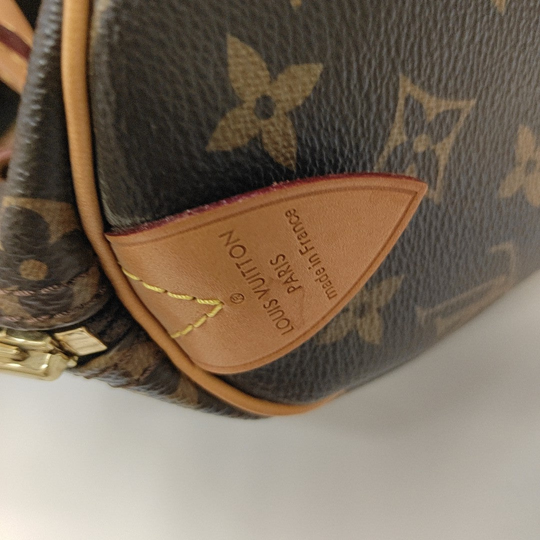 SPEEDY 25 Monogram Coated Canvas Brown