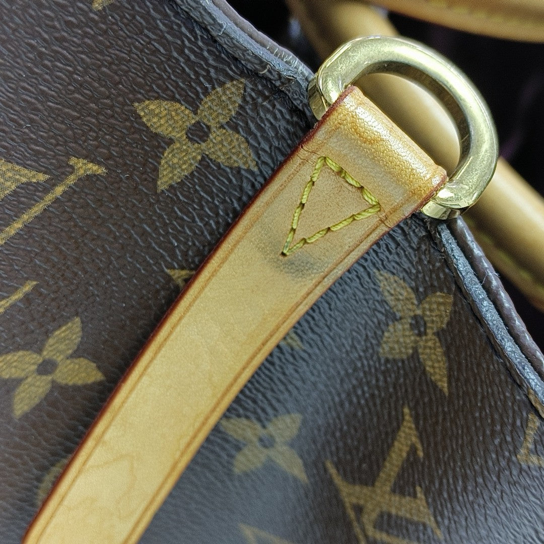 MONTAIGNE MM Monogram Coated Canvas Brown