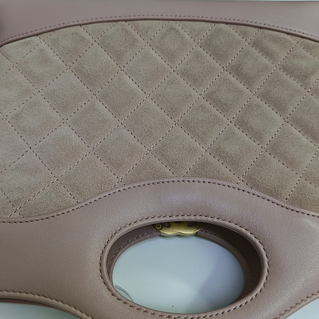 CHANEL 31 Quilted Suede Pink