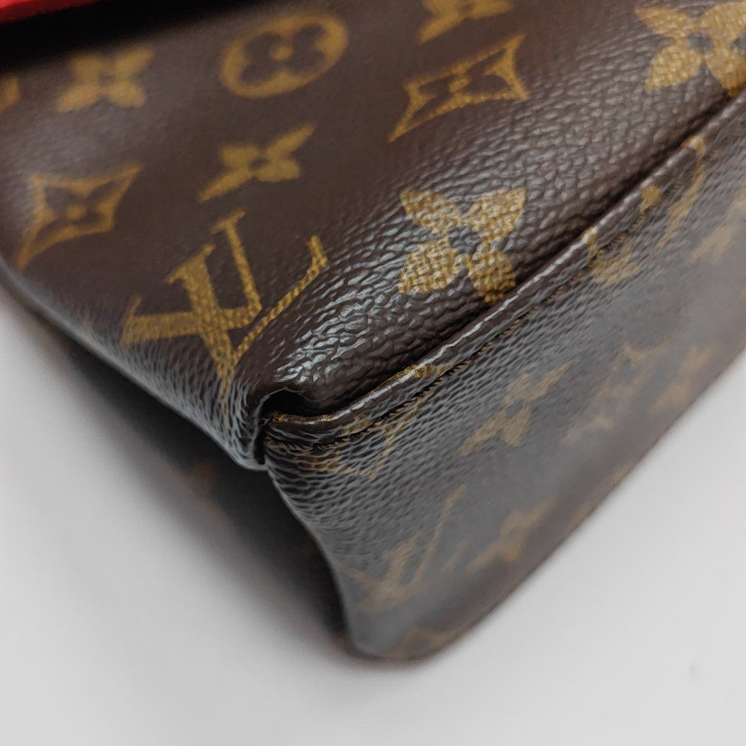 SAINT MICHEL Monogram Coated Canvas Brown