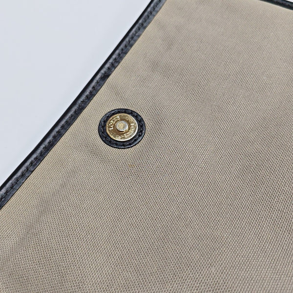 Monogram Coated Canvas Shoulder Bag Gray