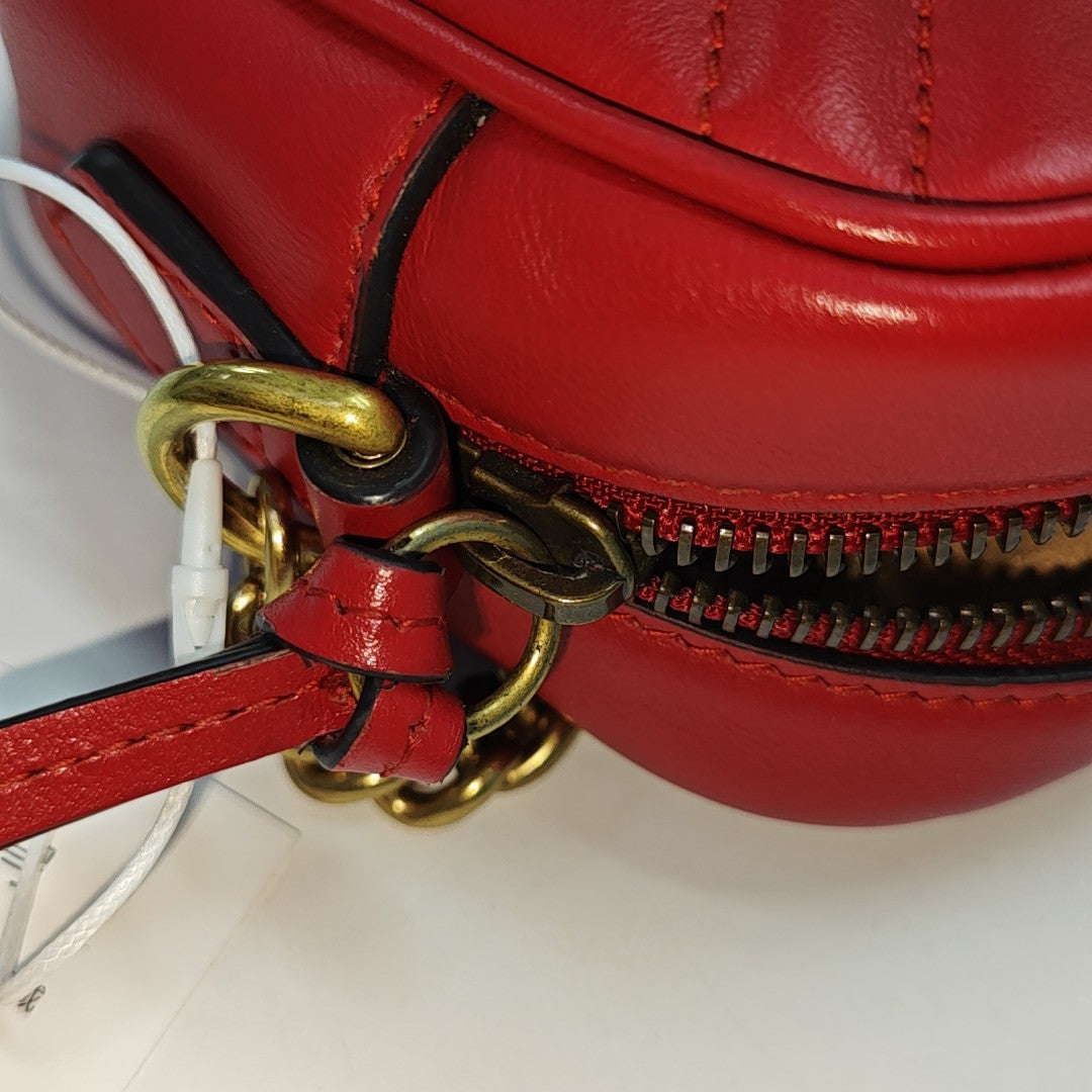 GG Marmont Super Mini Quilted Calfskin Red