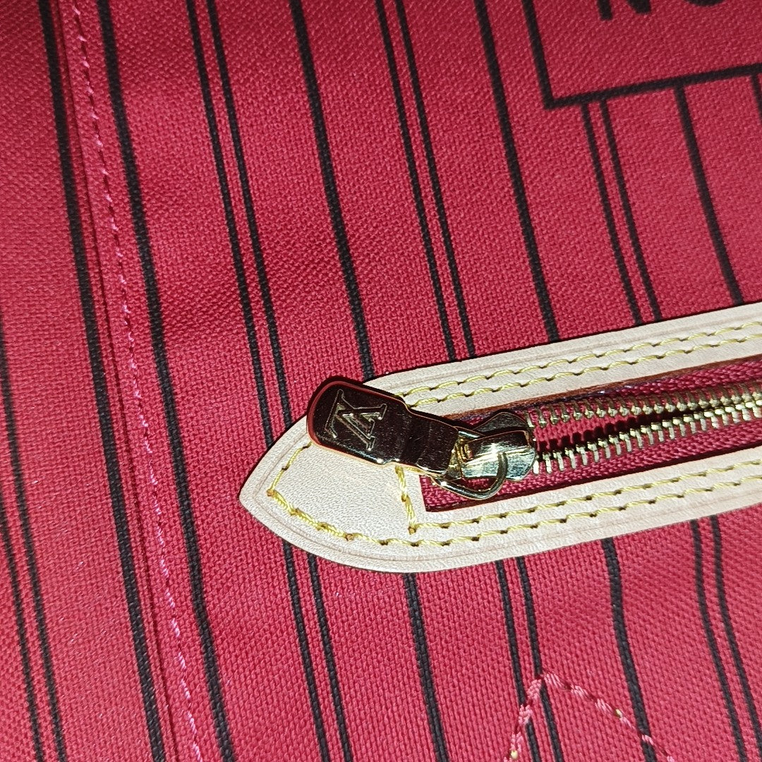 NEVERFULL MM Monogram Coated Canvas Brown