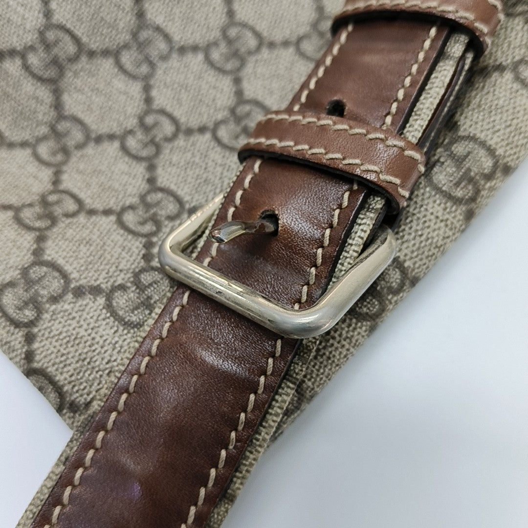 Monogram Coated Canvas Shoulder Bag Brown