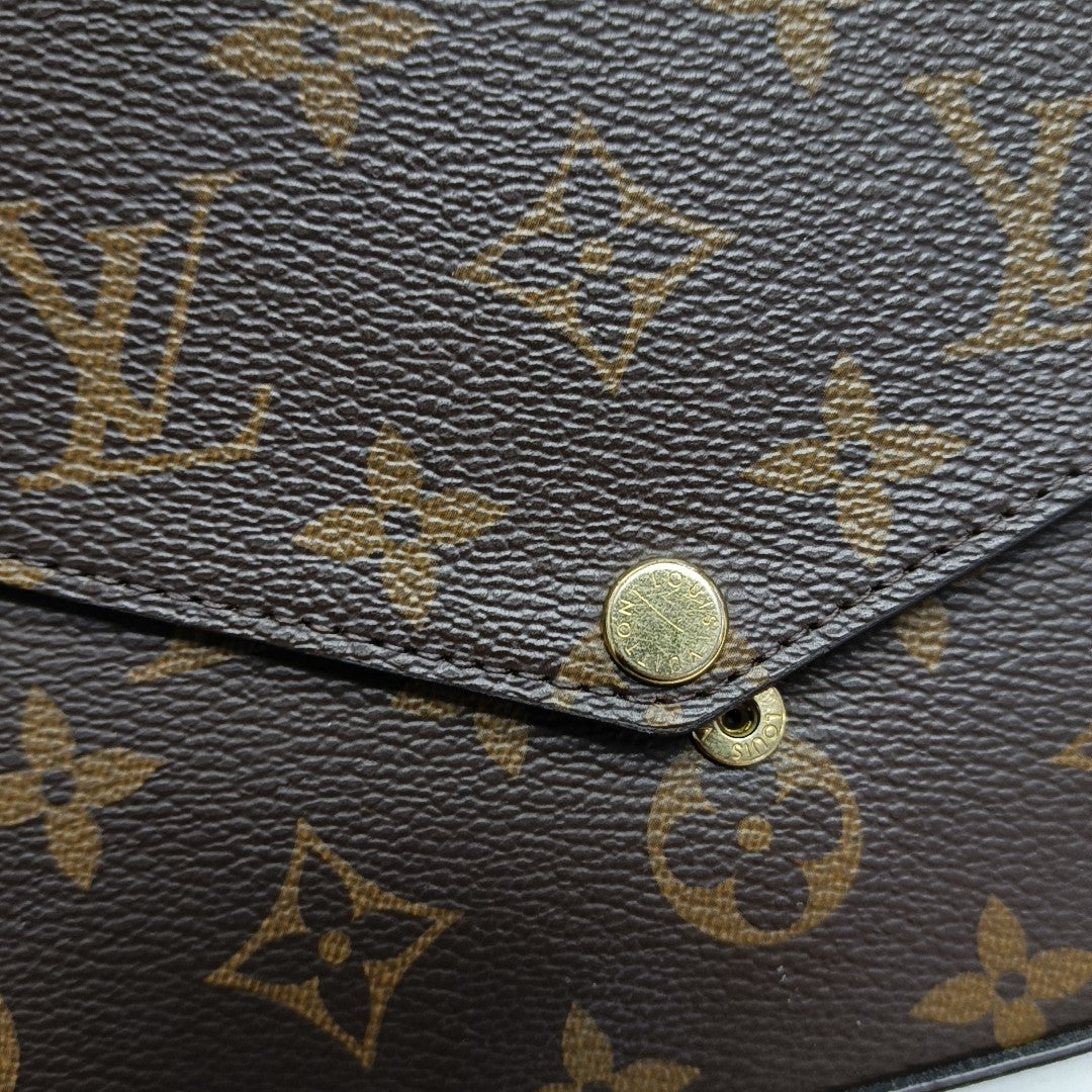 FÉLICIE Monogram Coated Canvas Brown