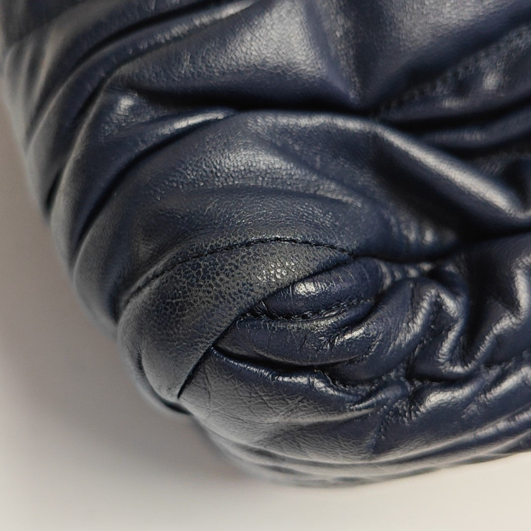 Bow Tote Lambskin Blue