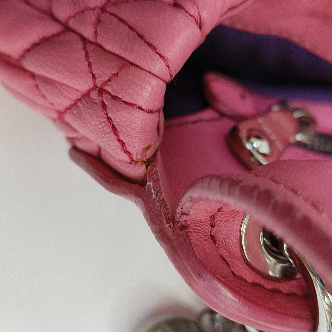 Crystal Quilted Lambskin Pink
