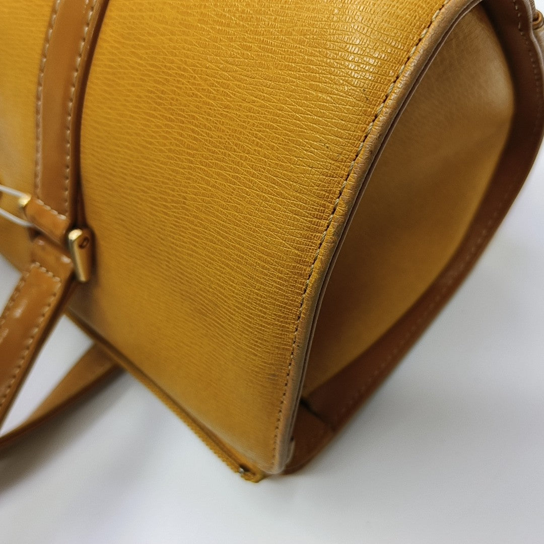 Calfskin Top Handle Bag Yellow