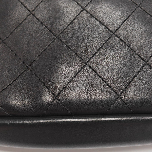 Quilted Calfskin Shoulder Bag Black