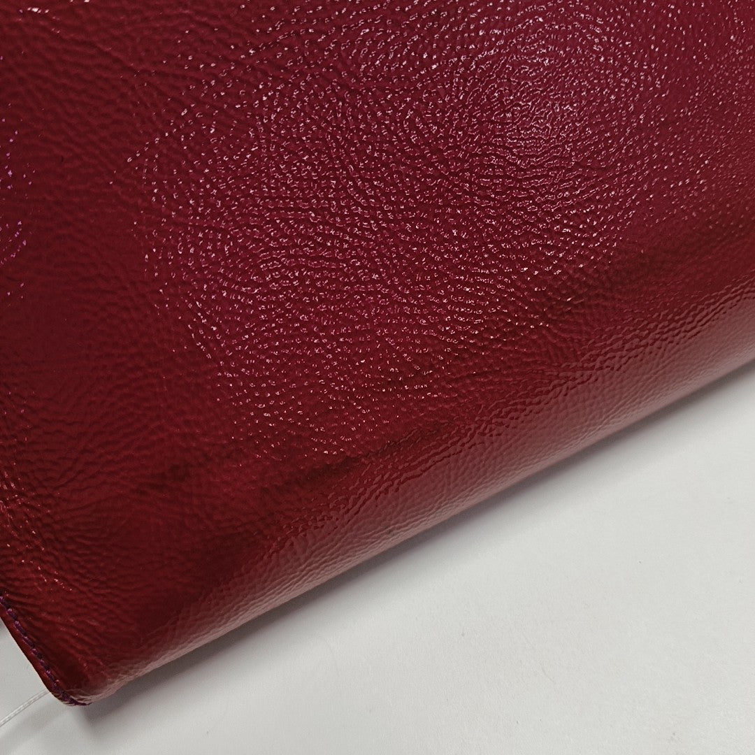 Patent Leather Clutch Red