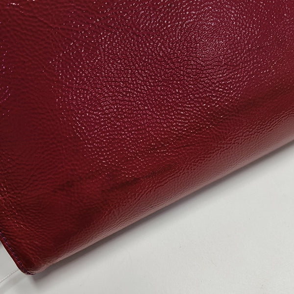 Patent Leather Clutch Red