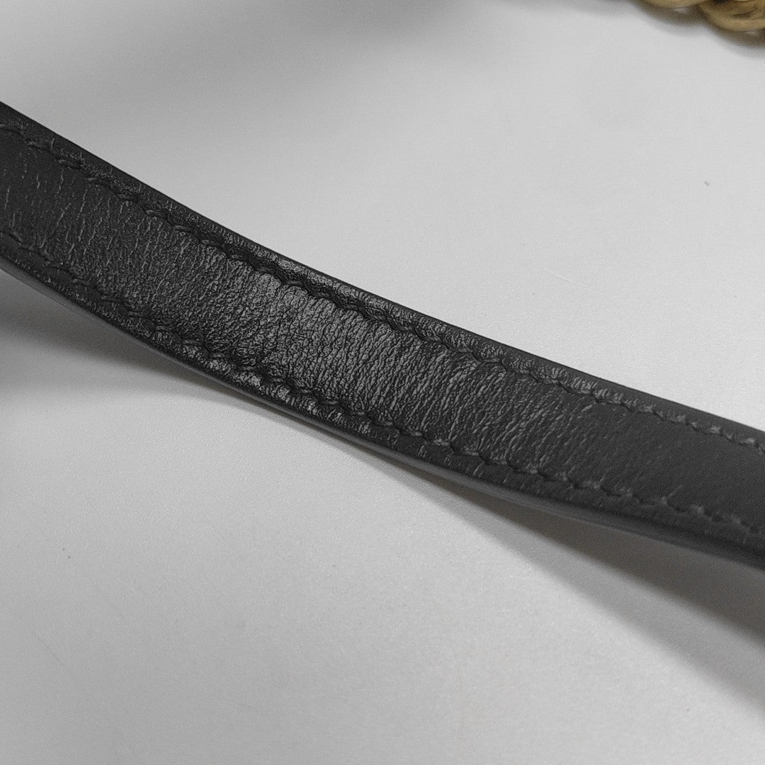 GG Marmont Medium Quilted Calfskin Black