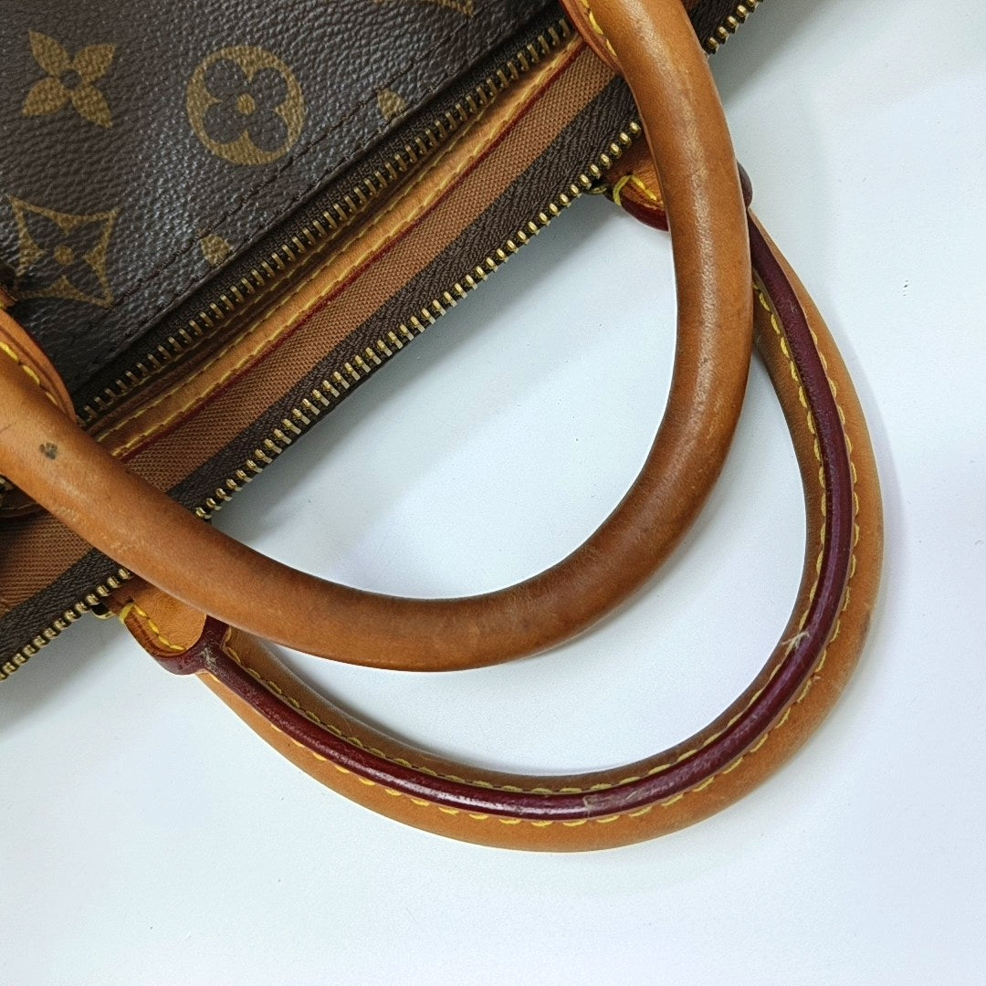 SPEEDY 30 Monogram Coated Canvas Brown