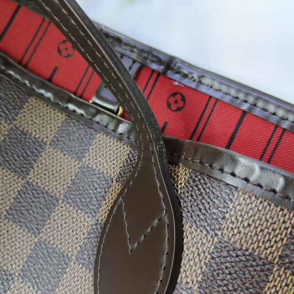NEVERFULL GM Damier Ebene Coated Canvas Brown