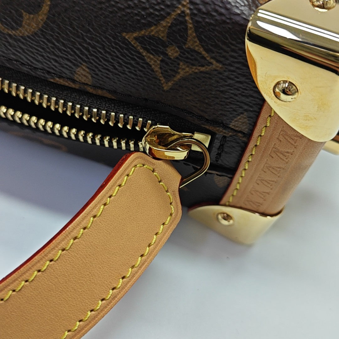 SIDE TRUNK MM Monogram Coated Canvas Brown