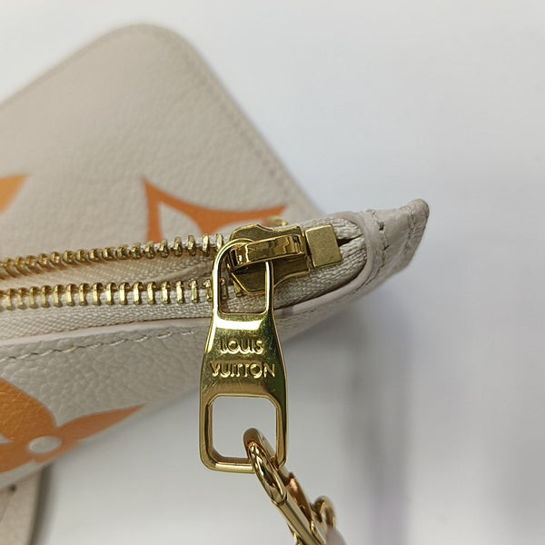 NEVERFULL MM Monogram Calfskin Beige