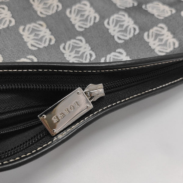 Monogram Canvas Shoulder Bag Gray