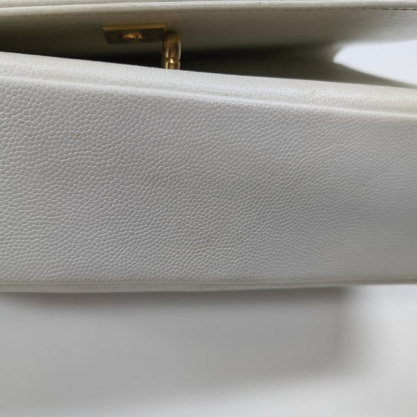 Calfskin Shoulder Bag White