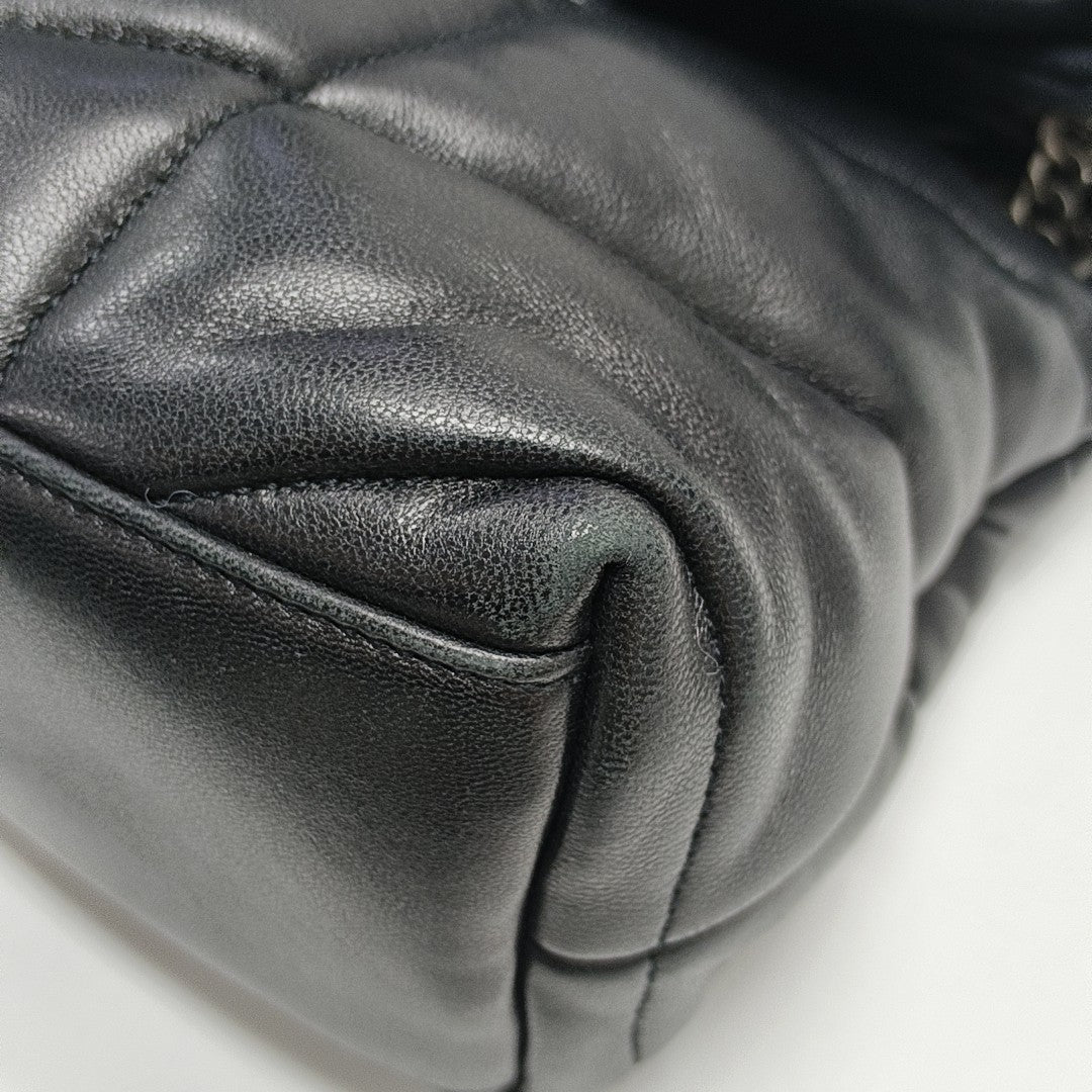PUFFER Small Quilted Lambskin Black