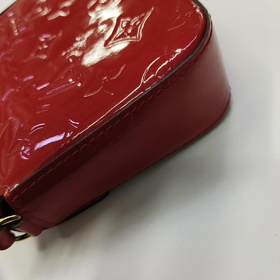 SAC LUCIE Mini Monogram Patent Leather Red
