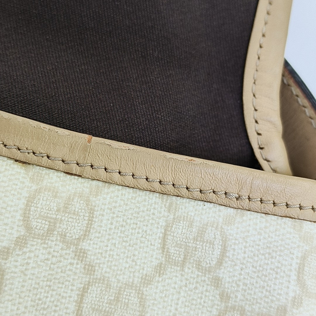 Monogram Coated Canvas Shoulder Bag Beige