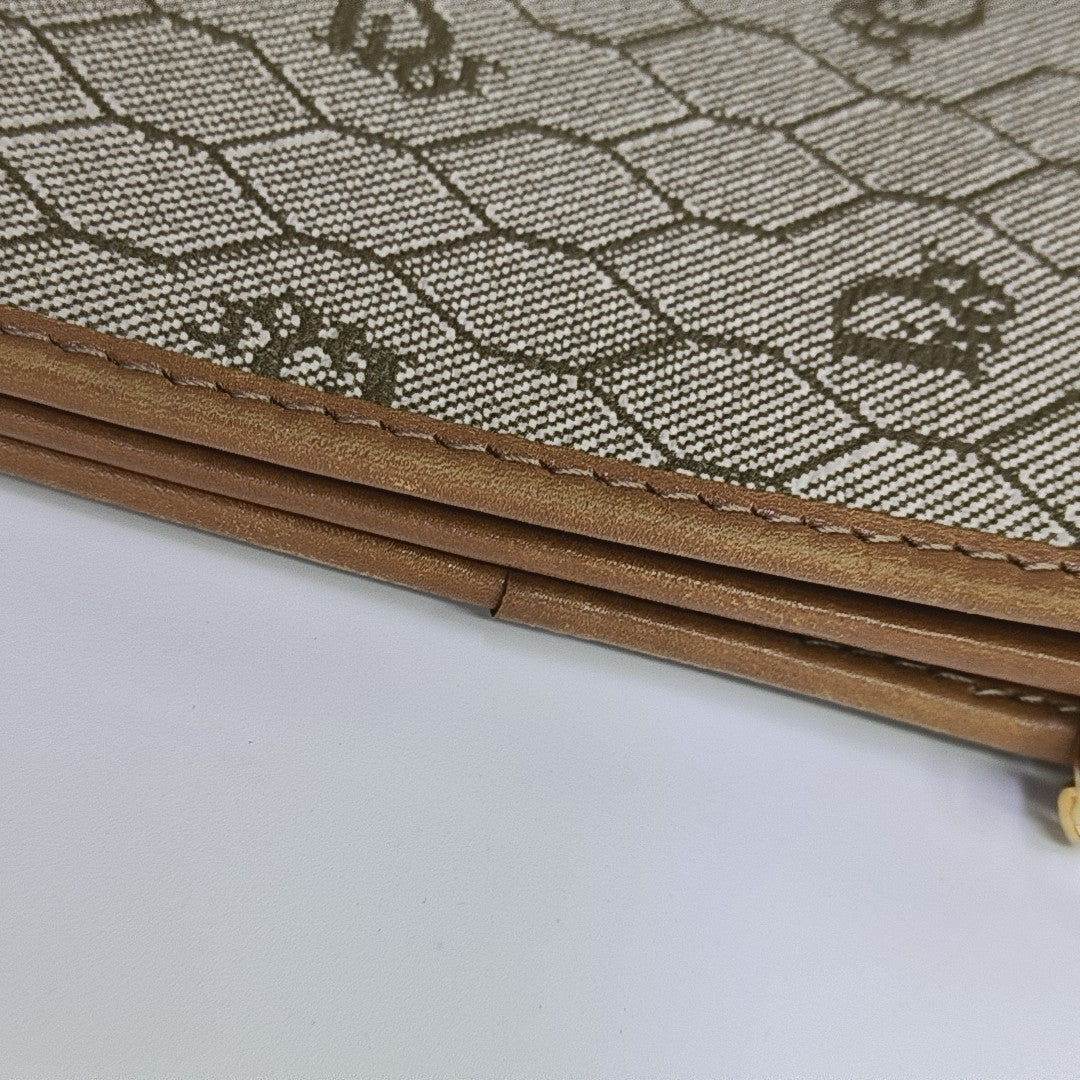 Vintage Honeycomb Coated Canvas Brown