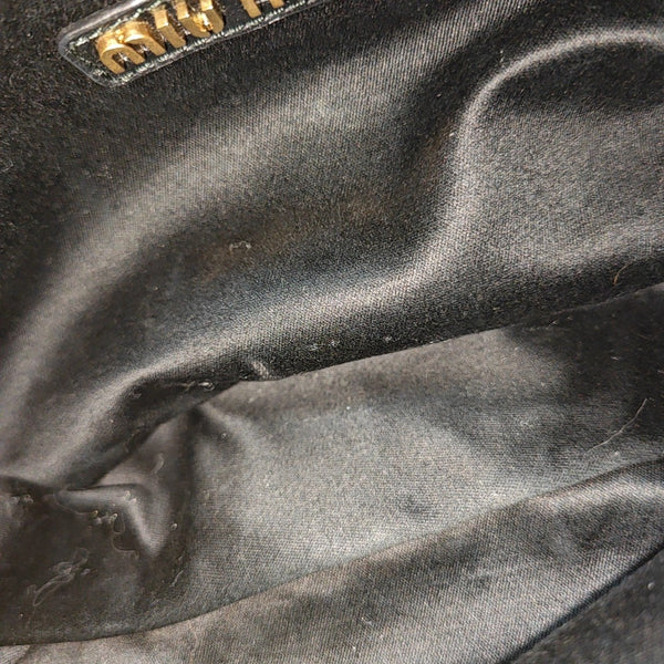 Wander Matelassé Small Quilted Velvet Black