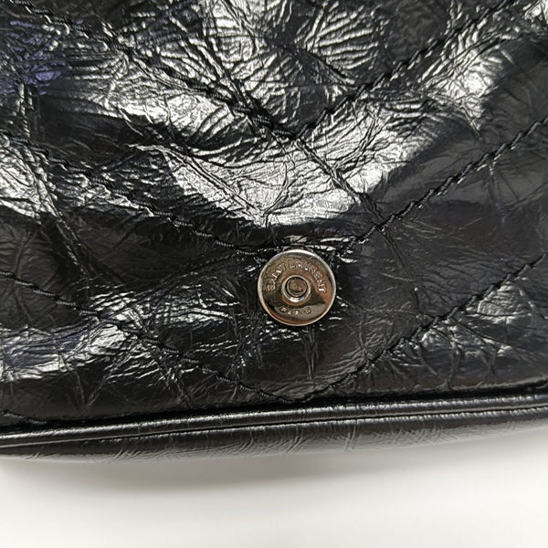 NIKI Mini Chevron Calfskin Black