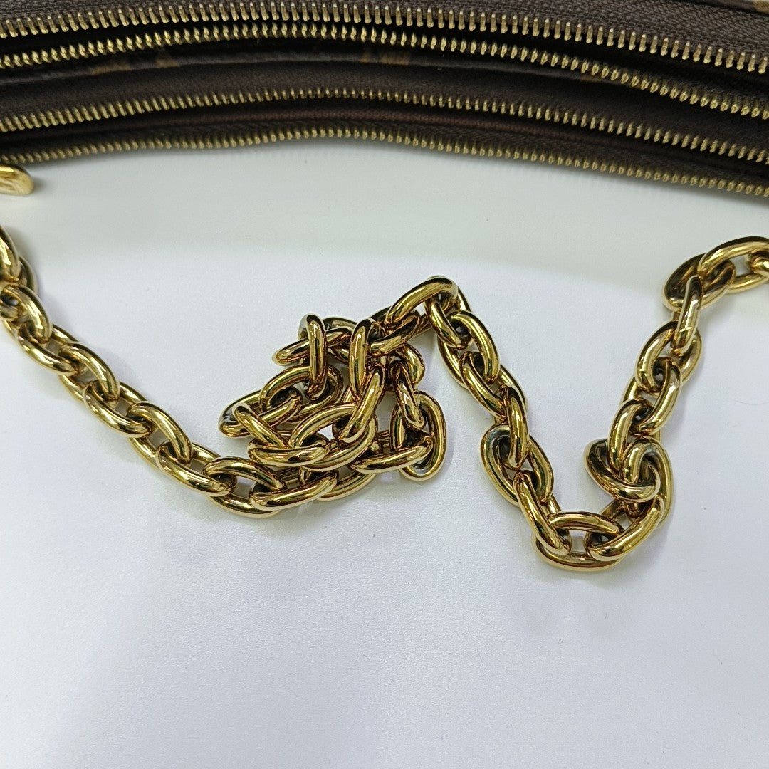 LIV POCHETTE Monogram Coated Canvas Brown