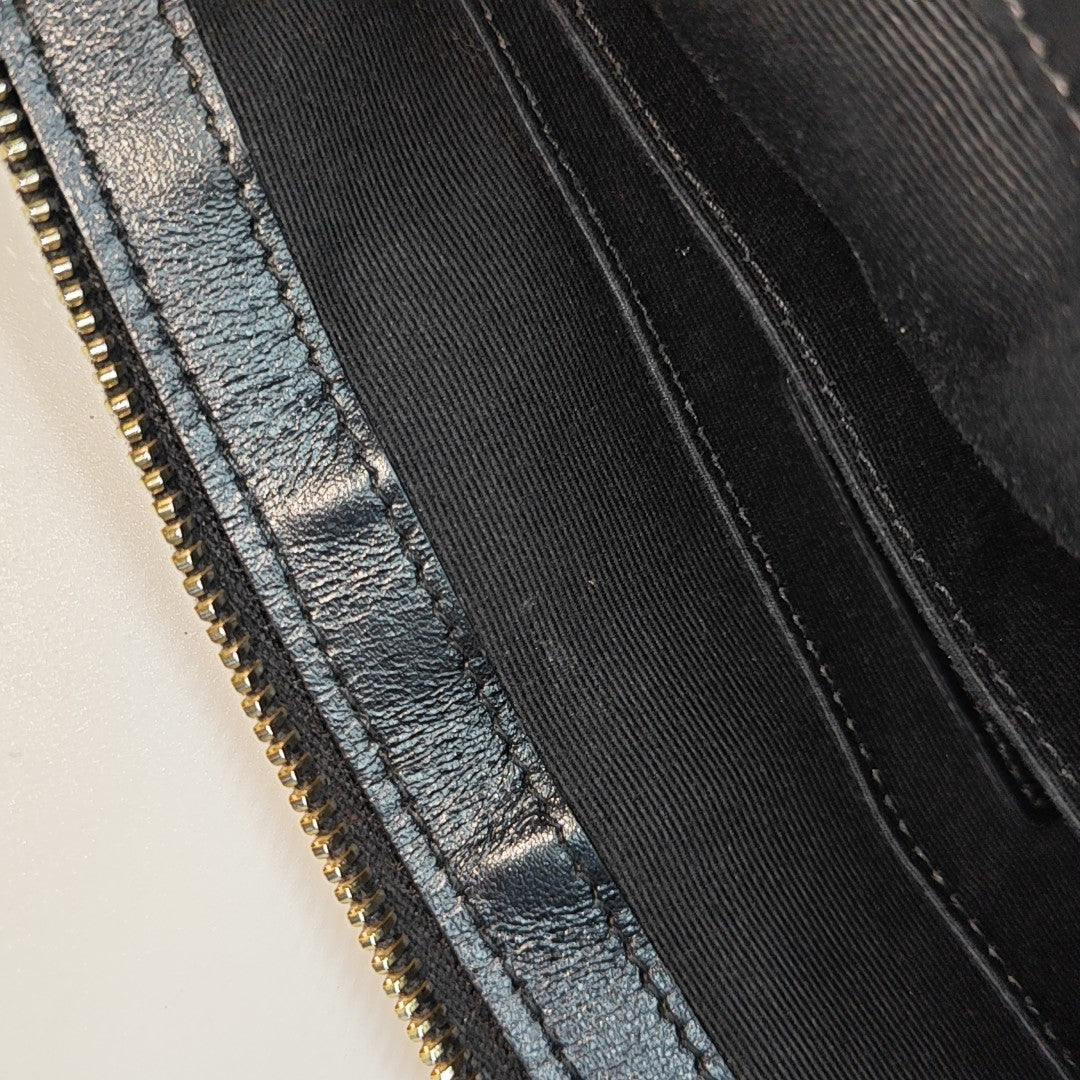 MONOGRAM Chevron Calfskin Black