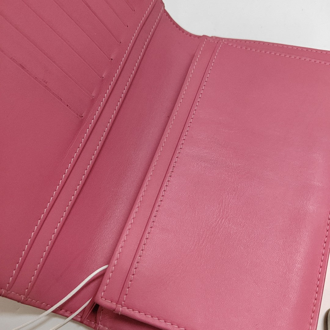 Quilted Calfskin Wallet Pink