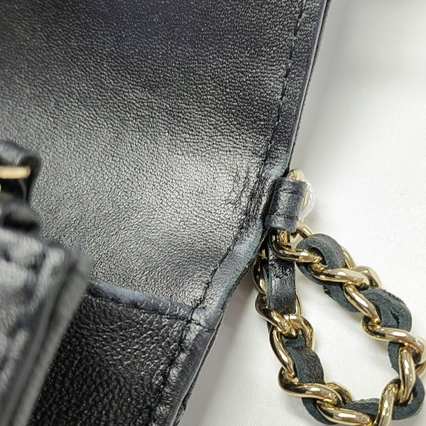 WOC Quilted Lambskin Black
