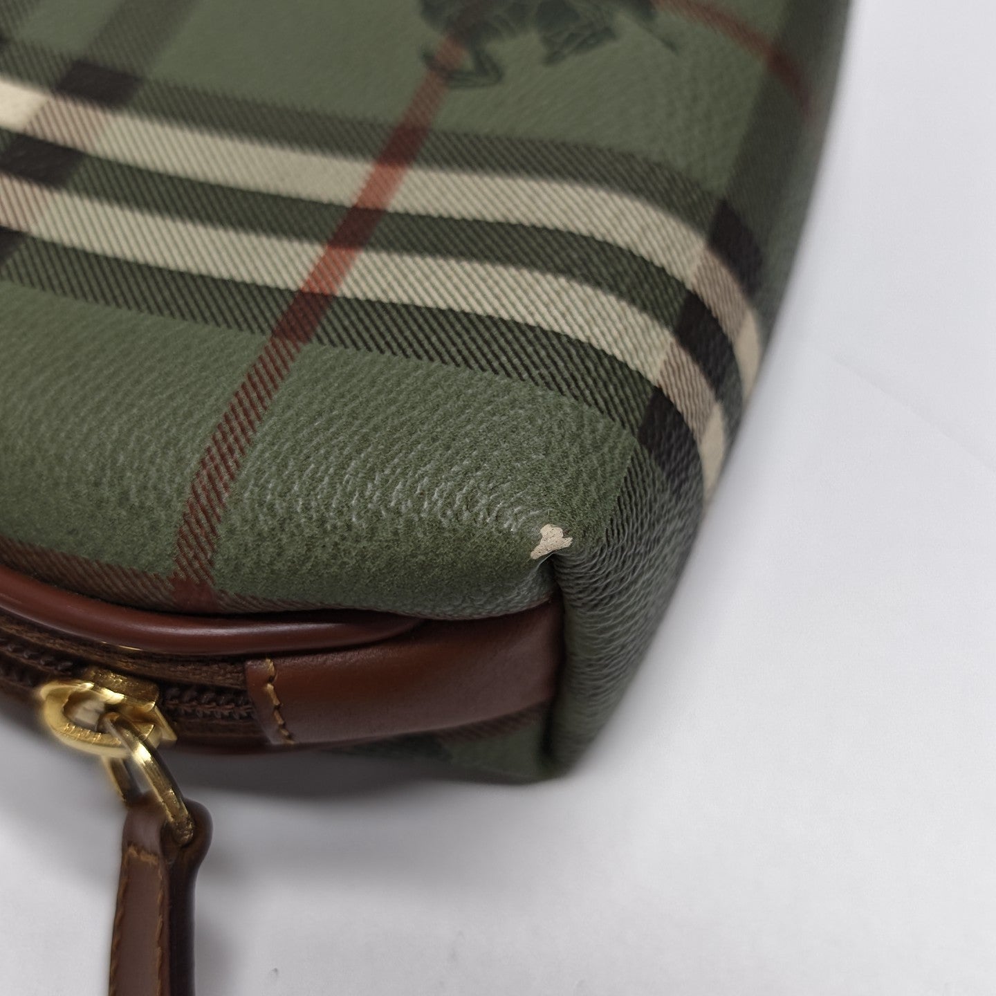 Coated Canvas Shoulder Bag Green