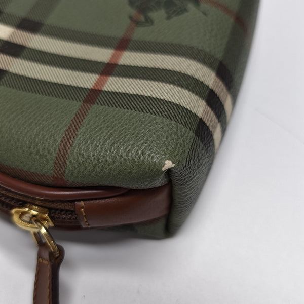Coated Canvas Shoulder Bag Green