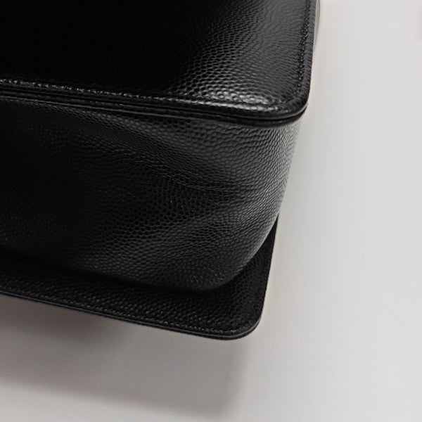 BOY CHANEL Medium Quilted Grained Calfskin Black