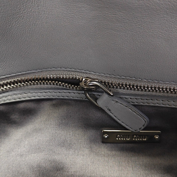 Crystal Quilted Lambskin Gray