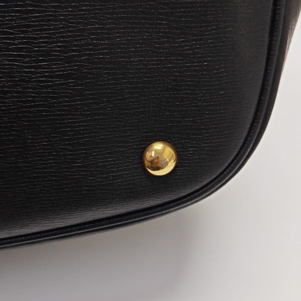 Horsebit Chain Calfskin Black
