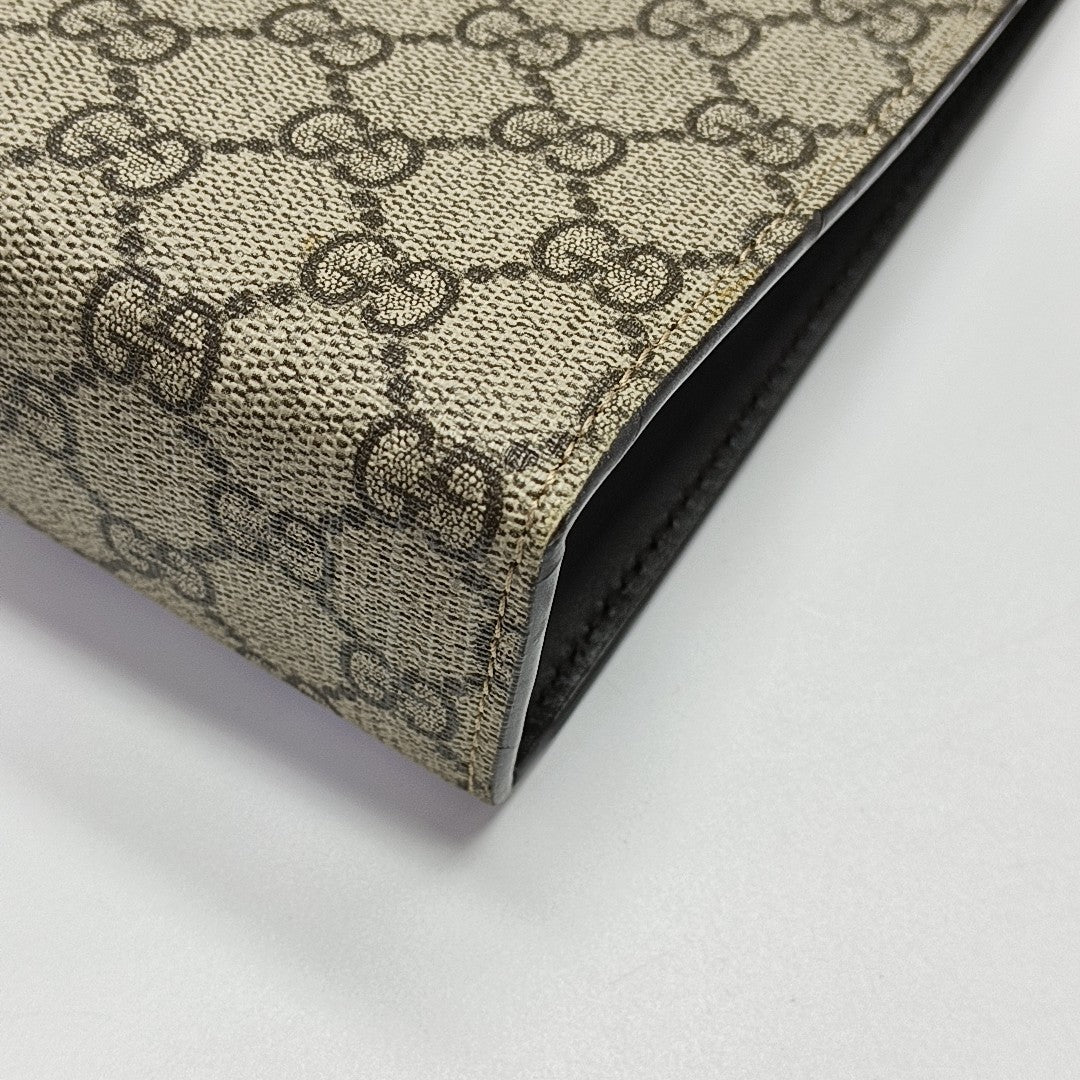 GG Supreme Monogram Coated Canvas Black