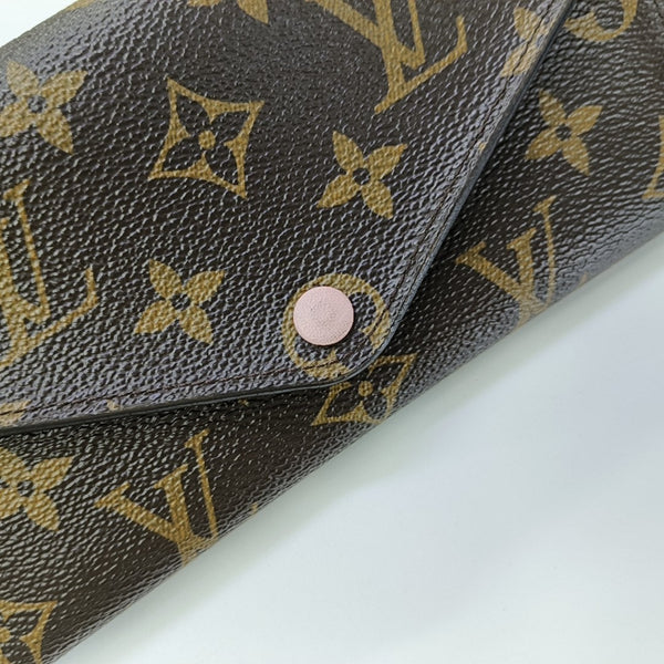 JOSÉPHINE Monogram Coated Canvas Brown Wallet