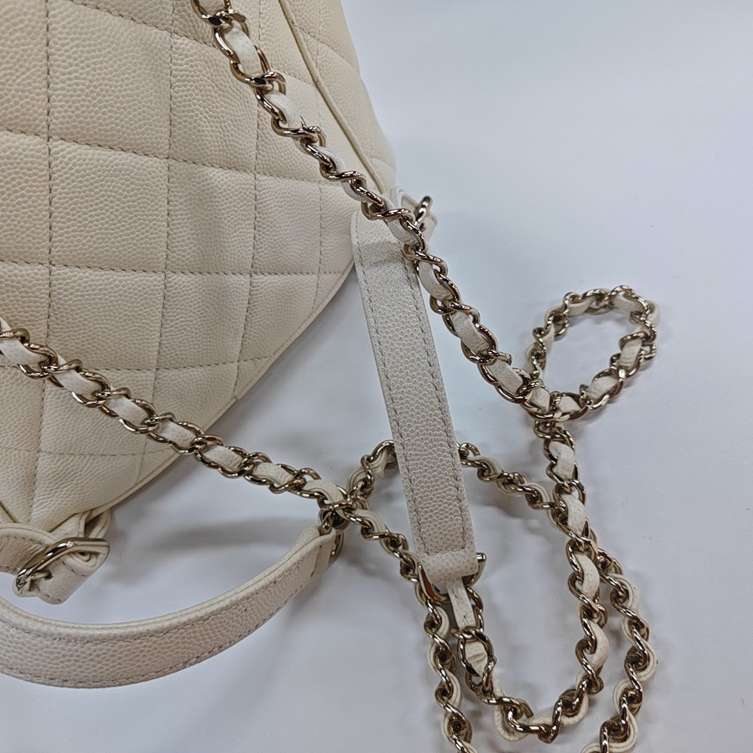 DUMA Quilted Grained Calfskin Beige
