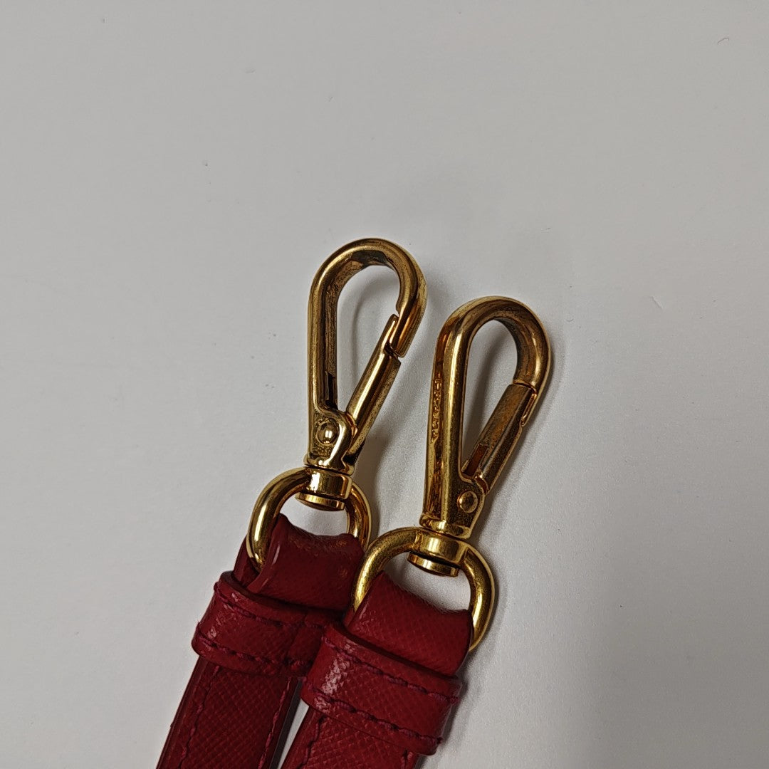 Saffiano Calfskin Shoulder Bag Red