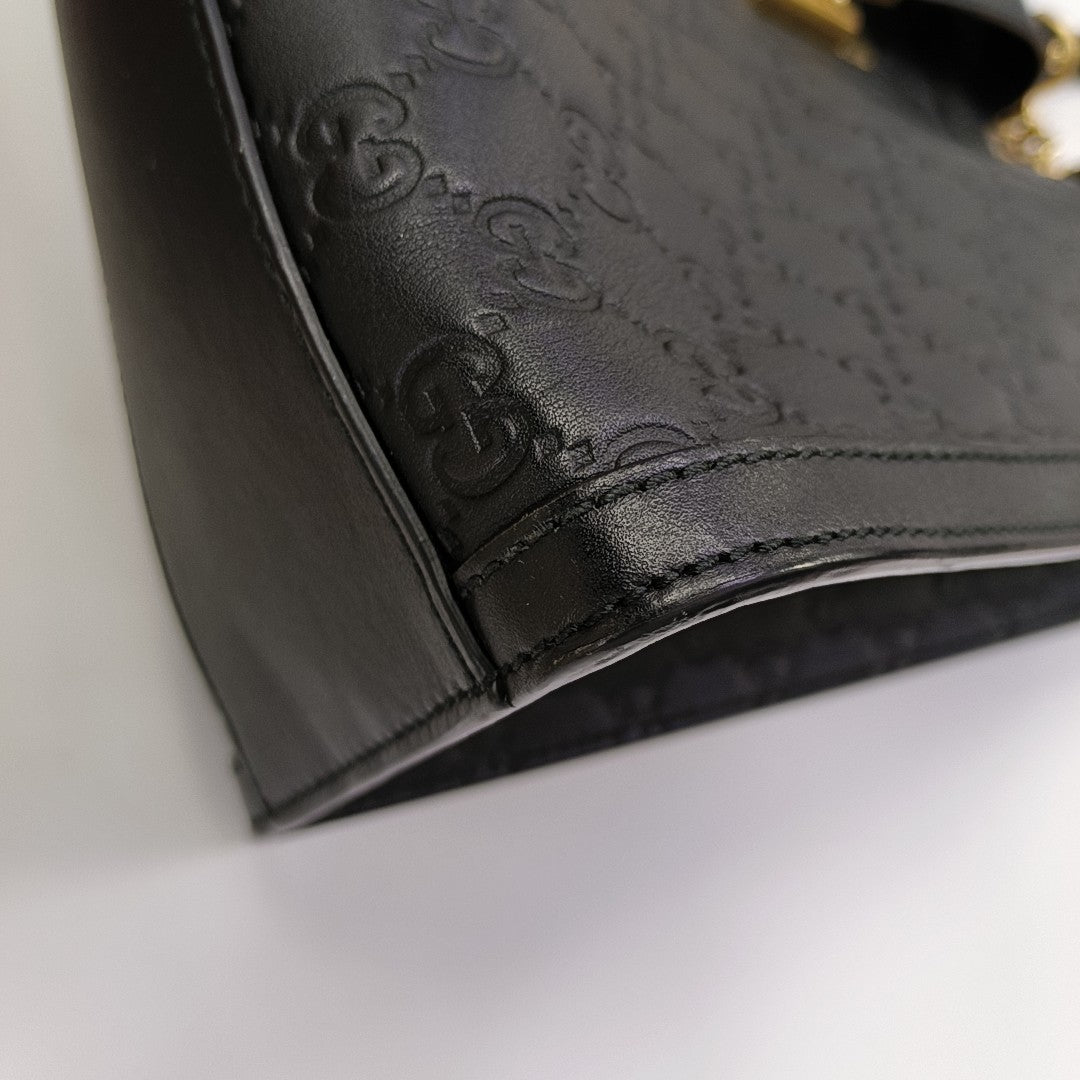 Padlock Medium Monogram Calfskin Black