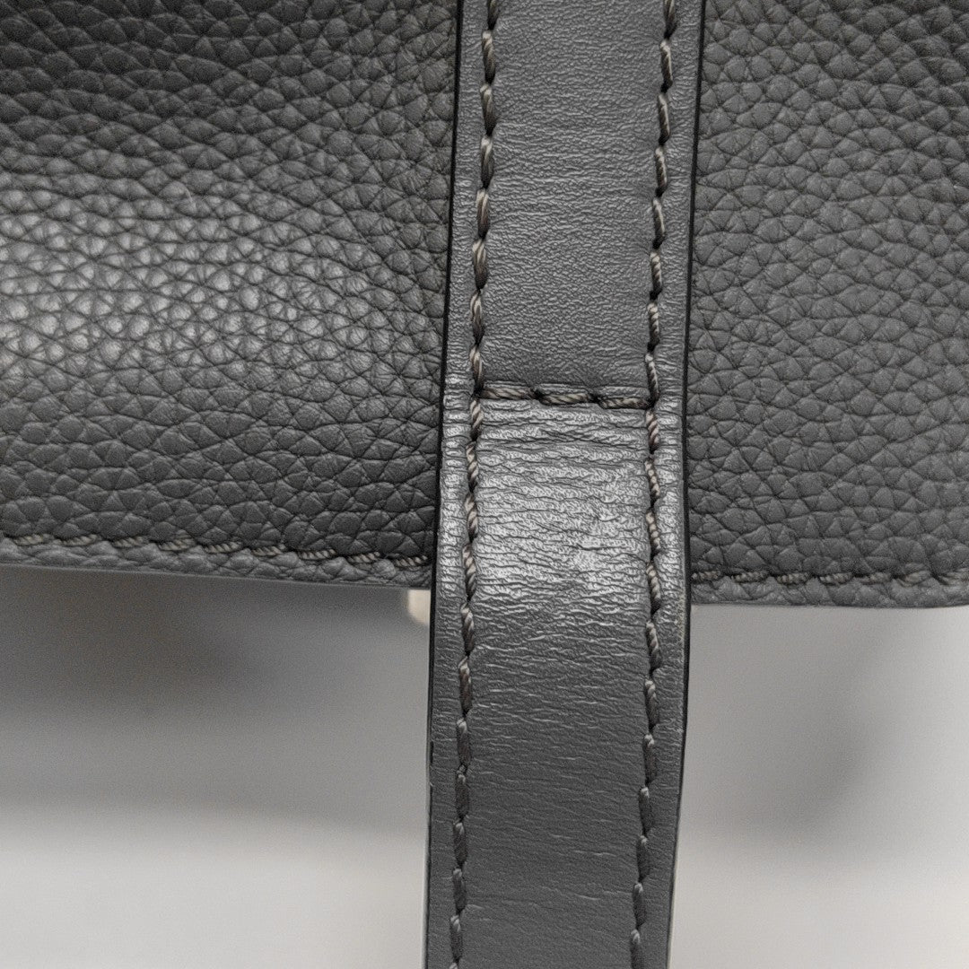 Calfskin Shoulder Bag Extra Small Gray