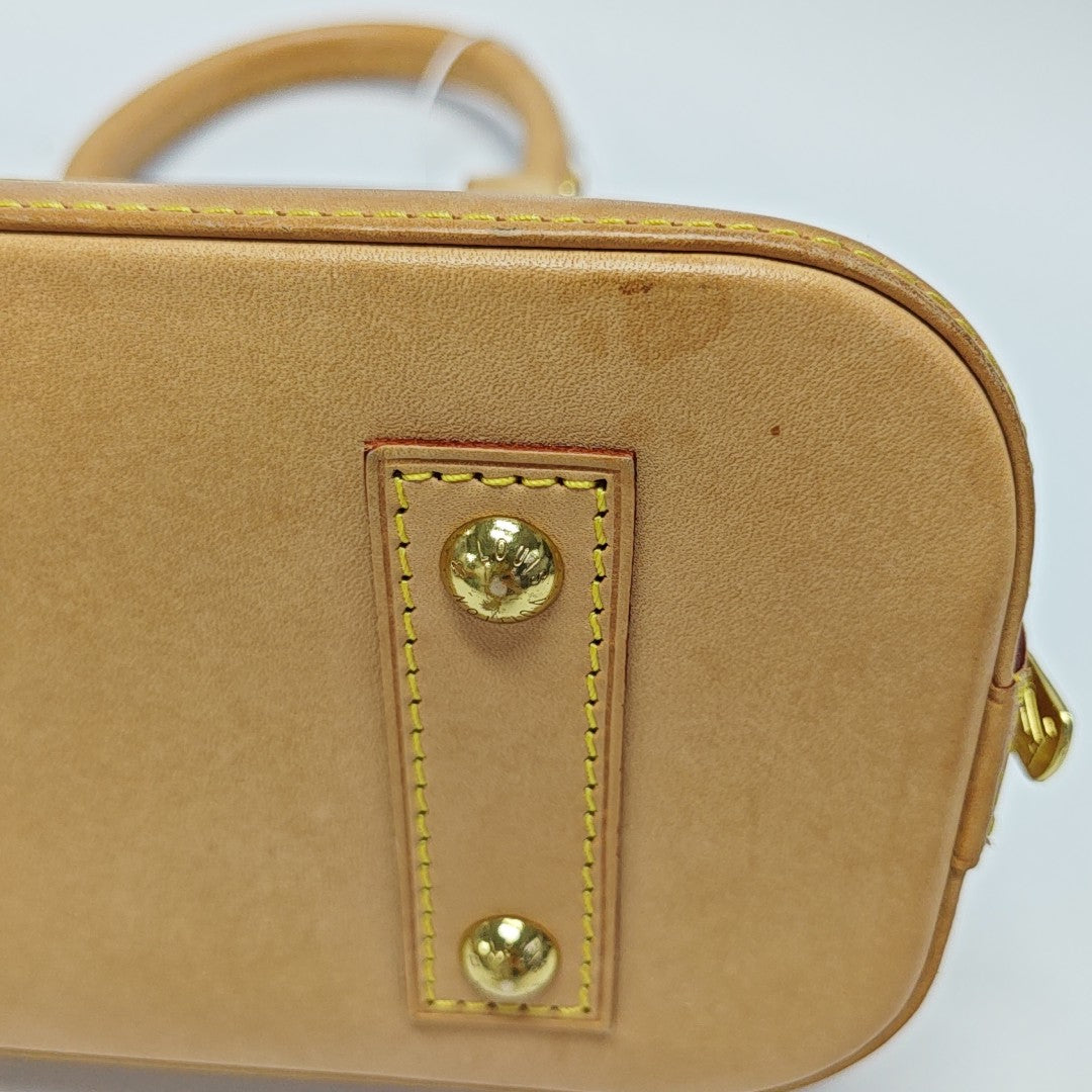 ALMA BB Monogram Coated Canvas Brown