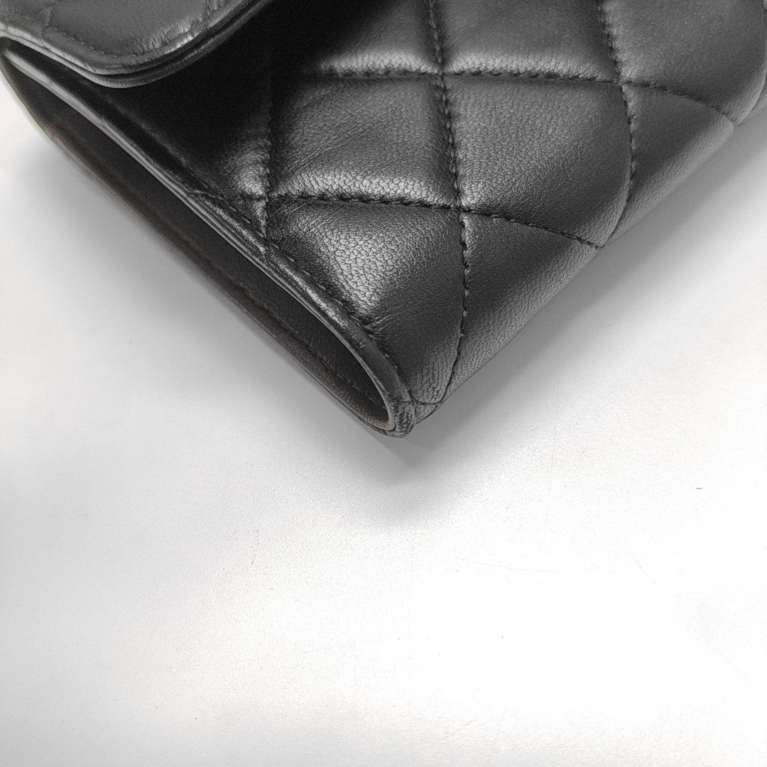 CLASSIC FLAP Mini Quilted Lambskin Black Wallet