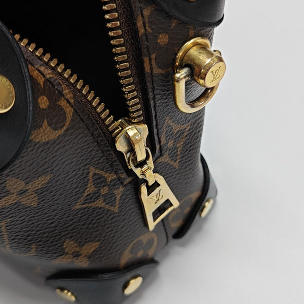 PETITE MALLE Monogram Coated Canvas Brown